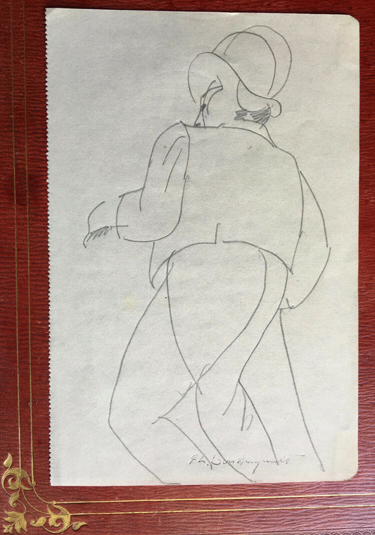 JEAN-LOUIS BOUSSINGAULT — CONQUISTADOR — GRAPHIC DRAWING SIGNED BOTTOM