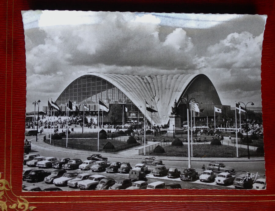 PHOTOGRAPHIE CARTE POSTALE C.N.I.T. CNIT LA DÉFENSE SALON AUTOMOBILE 1960 20x15