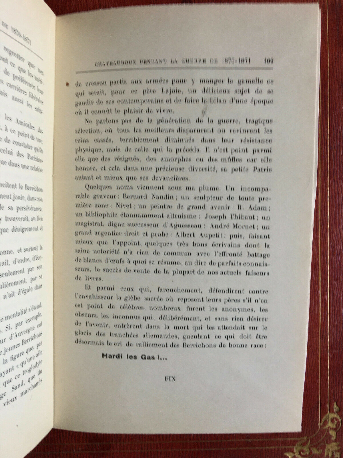 L'EXPLORATEUR COMBANAIRE - CHATEAUROUX PENDANT LA GUERRE DE 1870 - BADEL - 1928.