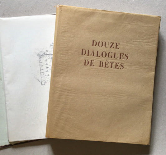 Colette — 12 Animal Dialogues — ill. Mourlot — issue with continuation — Pen-Mur — 1945.
