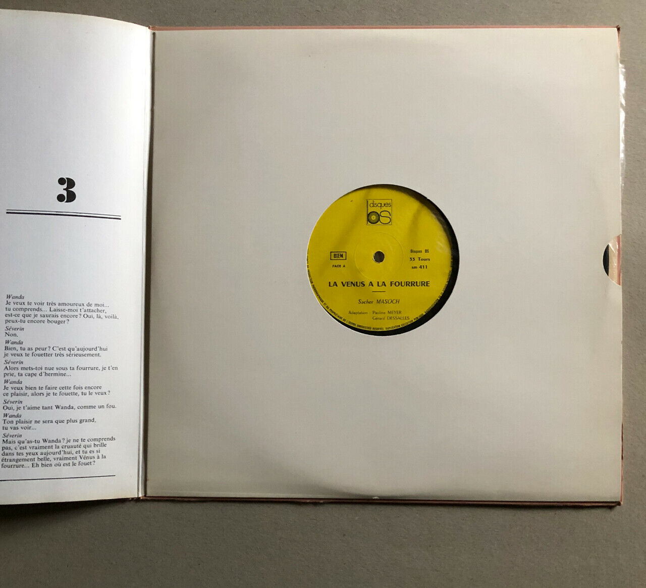 L'amour cruel à travers les siècles — La Vénus à la fourrure + 3 — 4 LPs 1970's