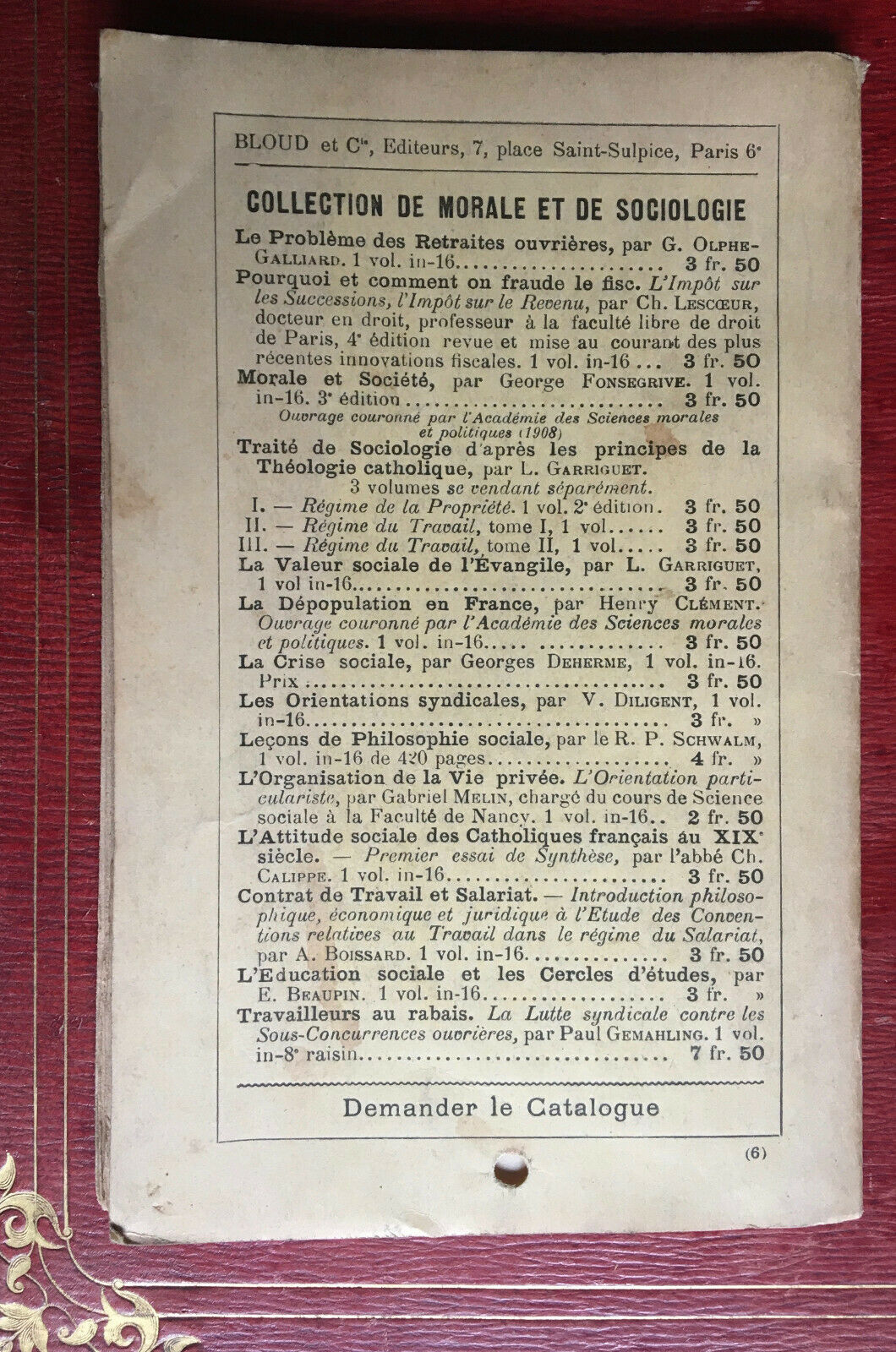 GEORGE FONSEGRIVE - ART AND PORNOGRAPHY - EO - SOCIAL ISSUES - BLOUD - 1911