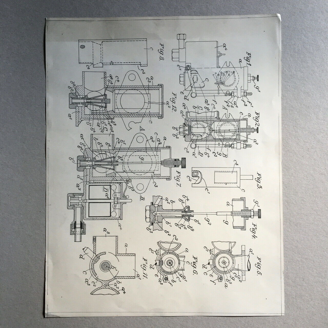 Zeiger-Viallet (1895-1994) — Grotesque mask — ink & monogrammed pastel — 1918.