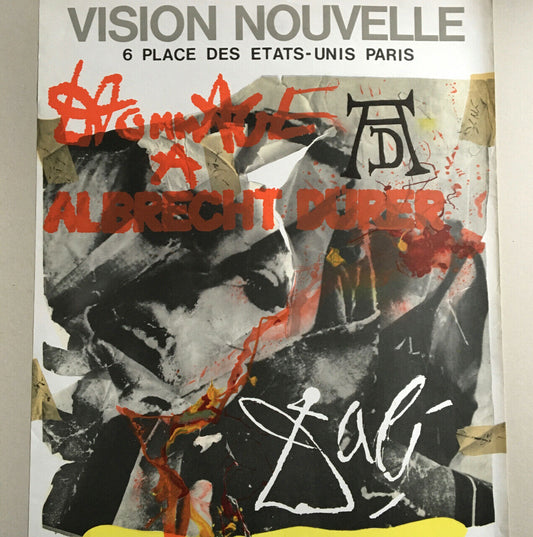 Salvador Dali — affiche d'exposition, galerie Vision Nouvelle — Mourlot — 1971.