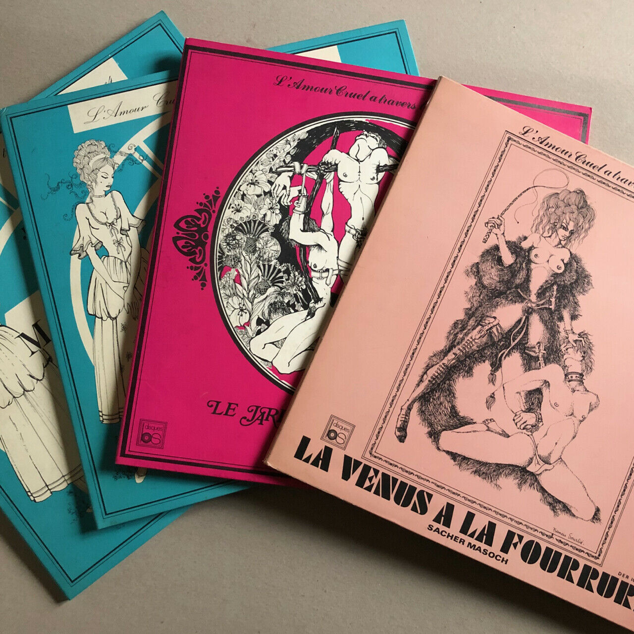 L'amour cruel à travers les siècles — La Vénus à la fourrure + 3 — 4 LPs 1970's