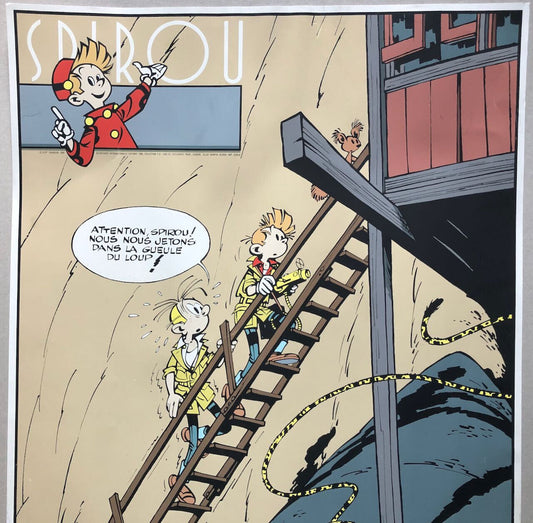 Franquin — Spirou & Fantasio— Poster sérigraphie — Archives Internationales 1986