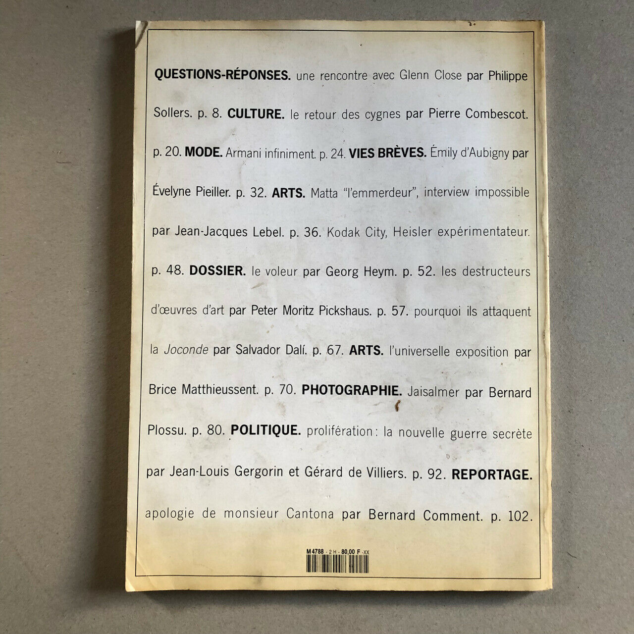 The Insane. Semestrial — V. van Zuylen and Elizabeth Nora — review n° 2 — summer 1992
