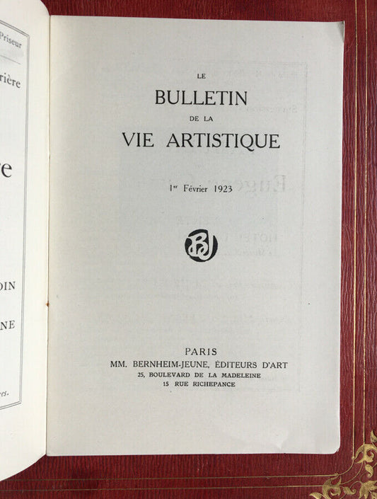Félix Fénéon — The Bulletin of artistic life — 48 issues over three years — Bernheim-Jeune — 1923 to 1925.