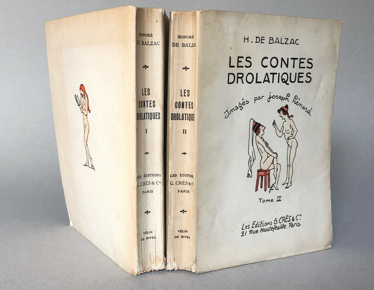Balzac — The Funny Tales — ill. Joseph Hémard — n°/ vellum — Crès — 1926.