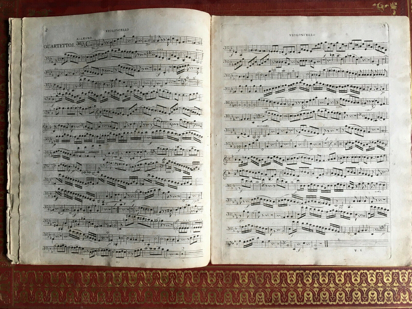 KROMMER / ROMBERG - SIX QUATUORS POUR VIOLONCELLE - SIEBER PÈRE - circa 1800.