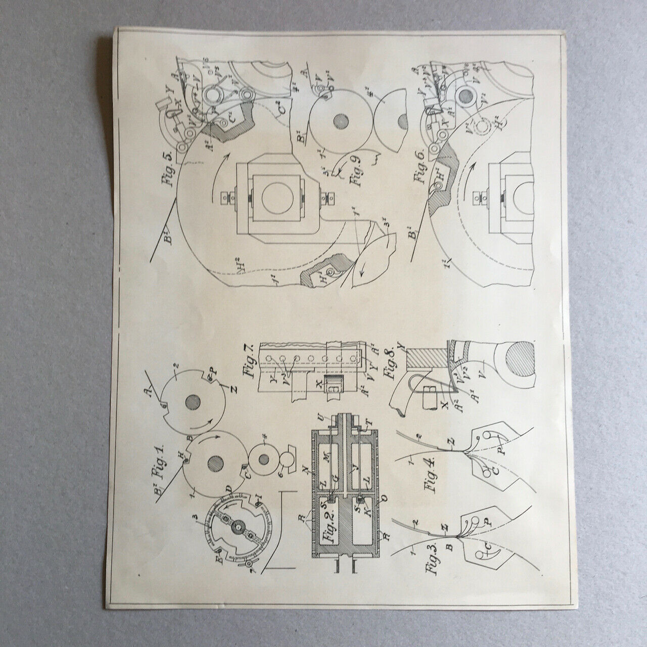 Zeiger — pair of grotesque masks — ink & monogrammed pastel — 1918.