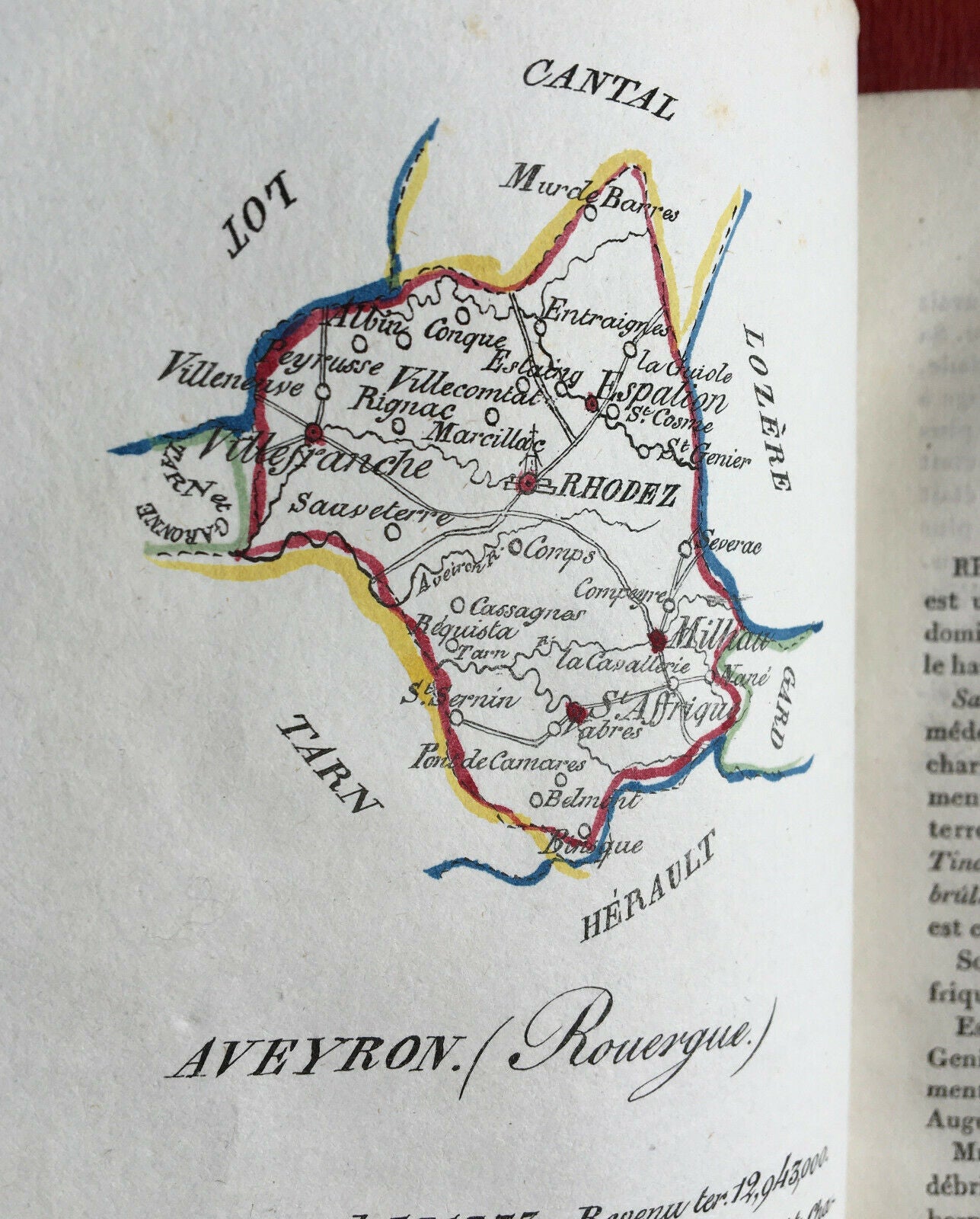 Panorama géographique français ou les 1001 beautés de France — Sanson — 1825.