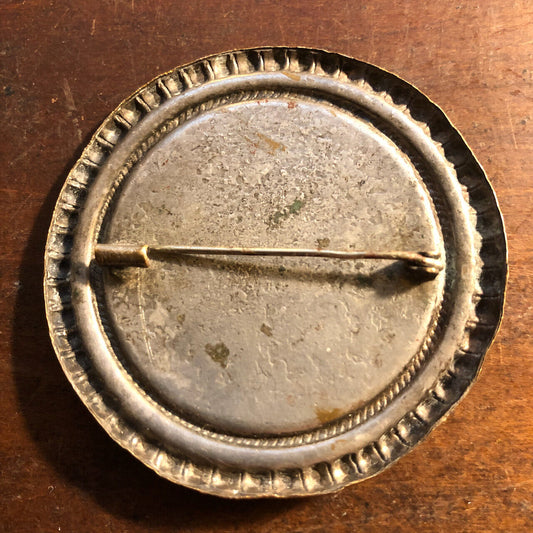 Broche de l'Ordre du porc-épic — cuivre argenté — Valois-Orléans Louis-Phillipe.