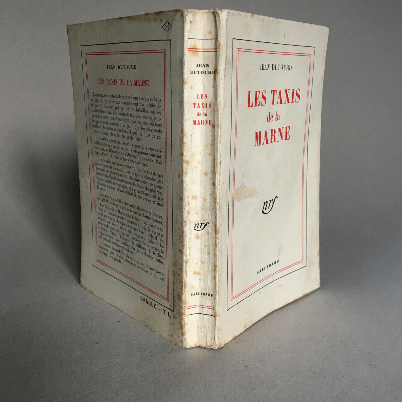 Jean Dutourd —Les Taxis de la Marne — envoi autographe — Gallimard — 1956.