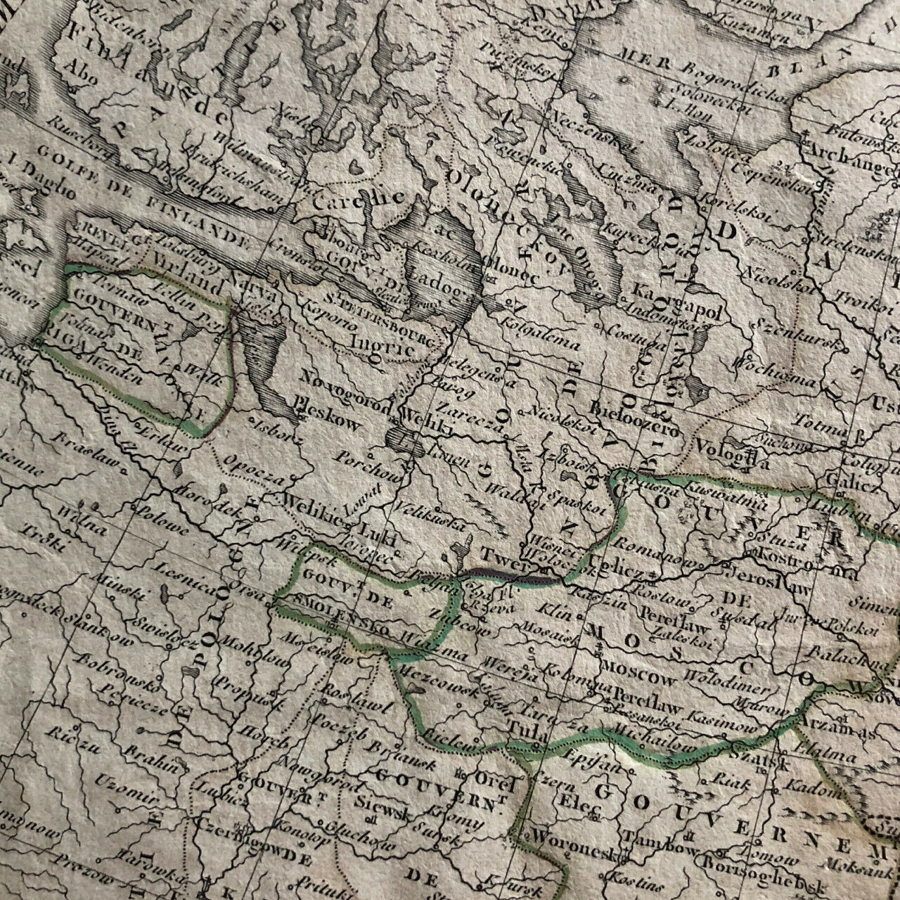 Jean Janvier — Russie d'Europe, Asie — coloriée — Lattre — 32 x 46 cm. — 1775.
