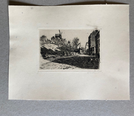 Montmartre — Moulin de la Galette — 2 etchings signed & numbered 6/200.