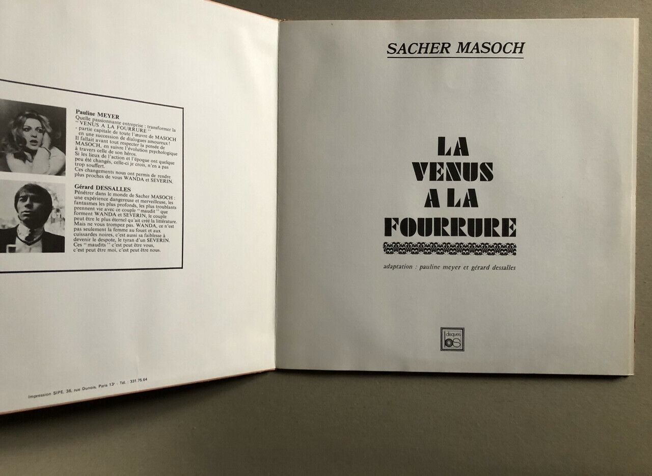 L'amour cruel à travers les siècles — La Vénus à la fourrure + 3 — 4 LPs 1970's