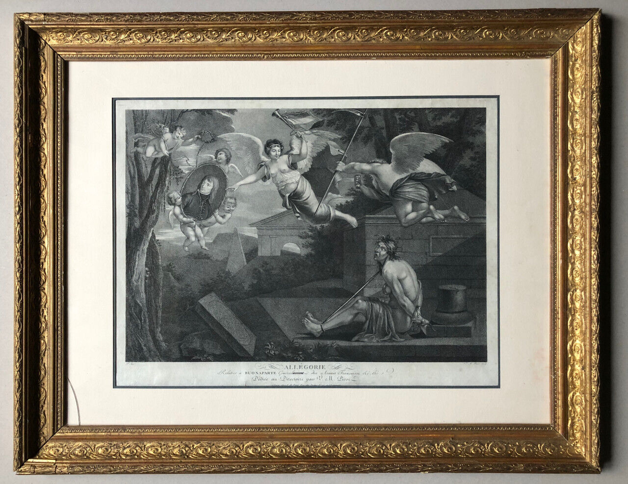 Victor Marie Picot — Allégorie relative à Buonaparte — eau-forte — 50x54 — 1797.