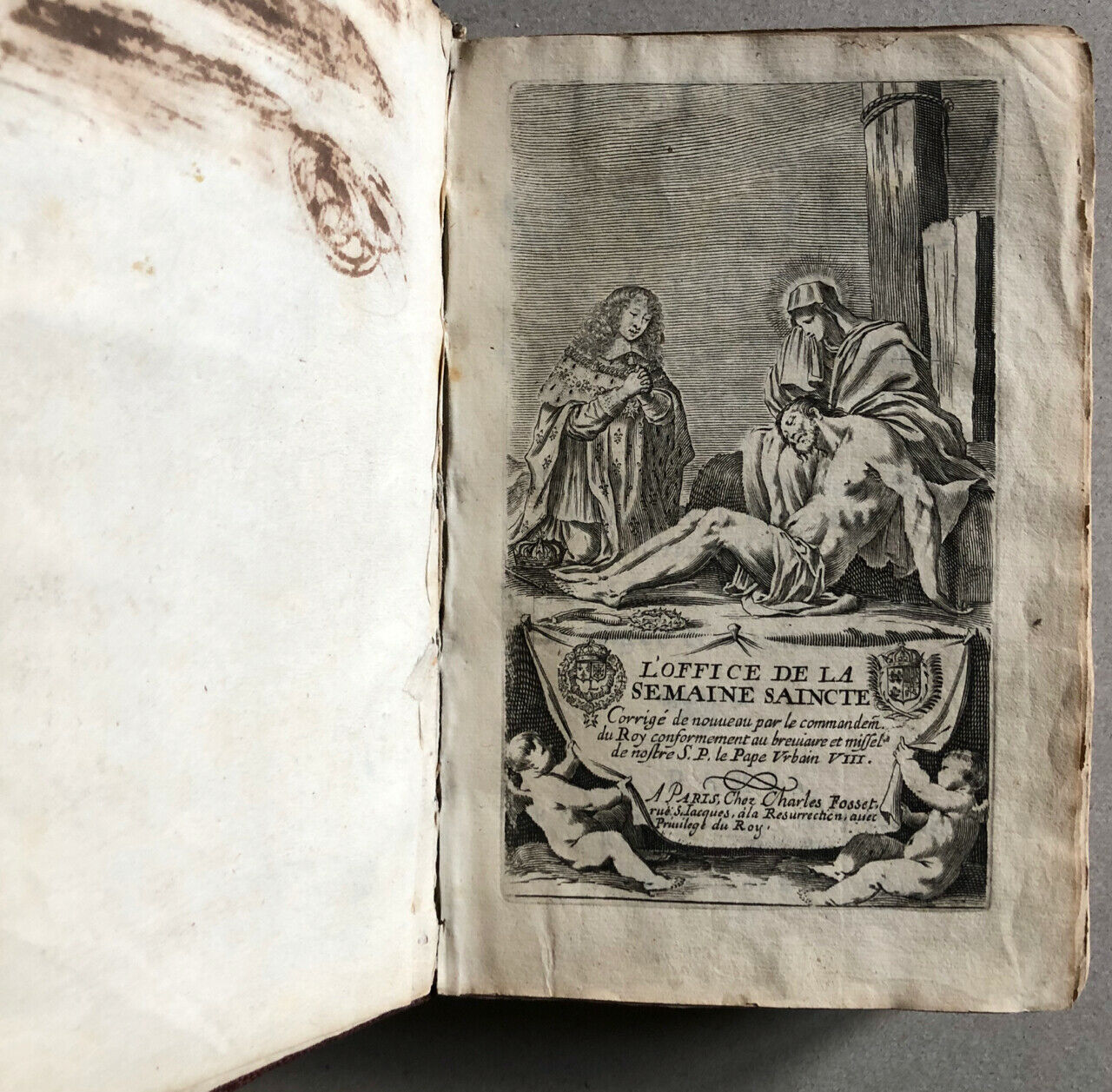 The Holy Week Office — binding with the arms of Louis XIV — Fosset — 1680.