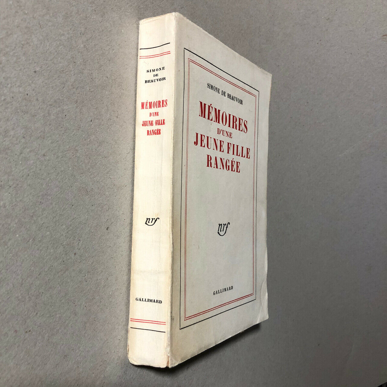 Simone de Beauvoir — Mémoires d'une jeune fille rangée — É. O. envoi autographe