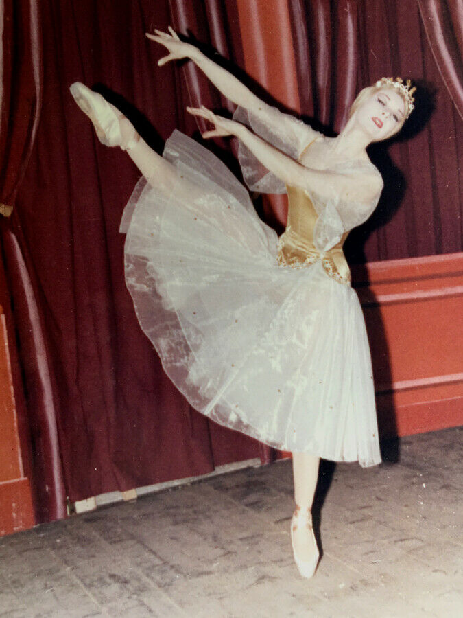 JACQUES AUBIN - COLETTE MARCHAND SUR POINTES DANSE - TIRAGE ARGENTIQUE ORIGINAL