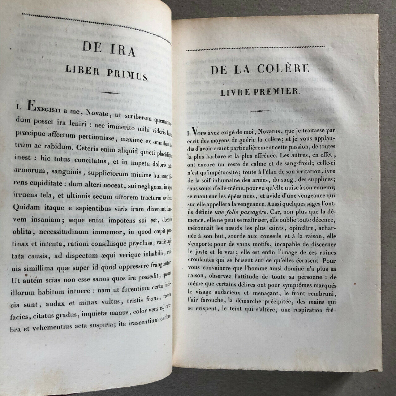 Sénèque — Oeuvres complètes — édition bilingue — 8 volumes — Panckoucke — 1832.