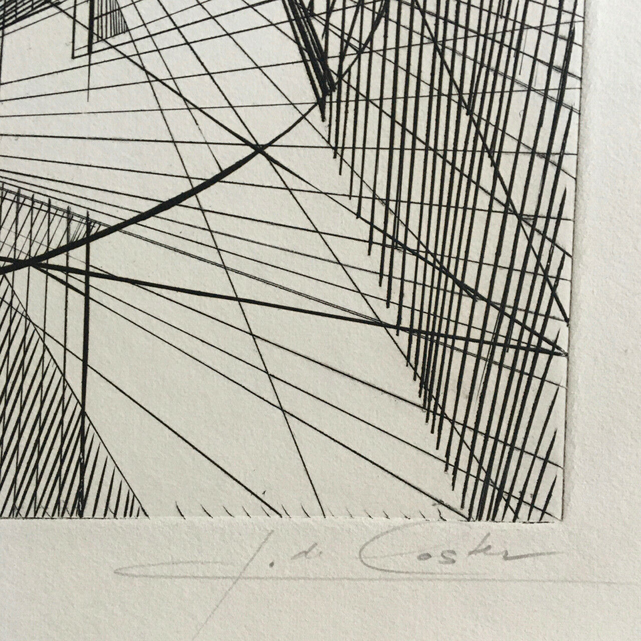 Germaine de Coster — Arts ménagers au Grand Palais — burin n° / 30 & signé —1959