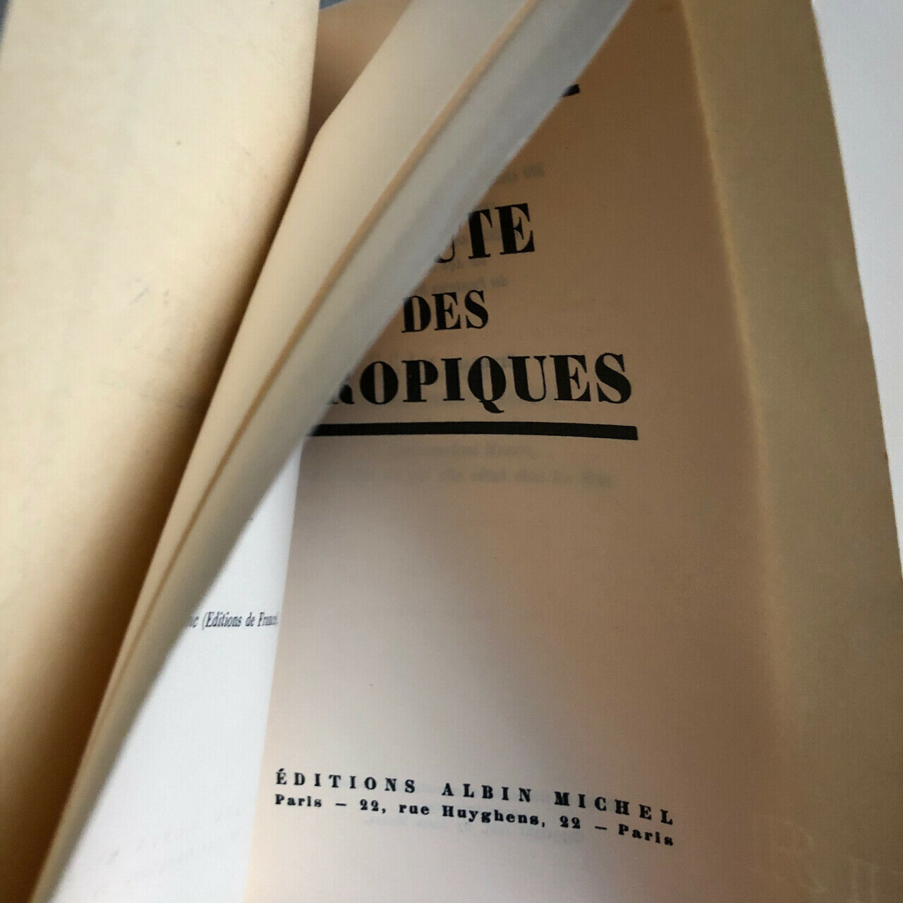 Roland Dorgelès — Route of the tropics — ex. No. on vellum — Albin Michel — 1944.