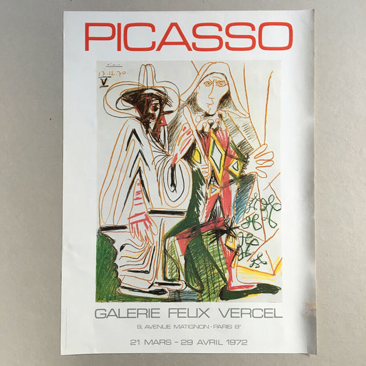 Picasso — Exhibition poster at the Vercel gallery — 48 x 65 cm. — 1972.