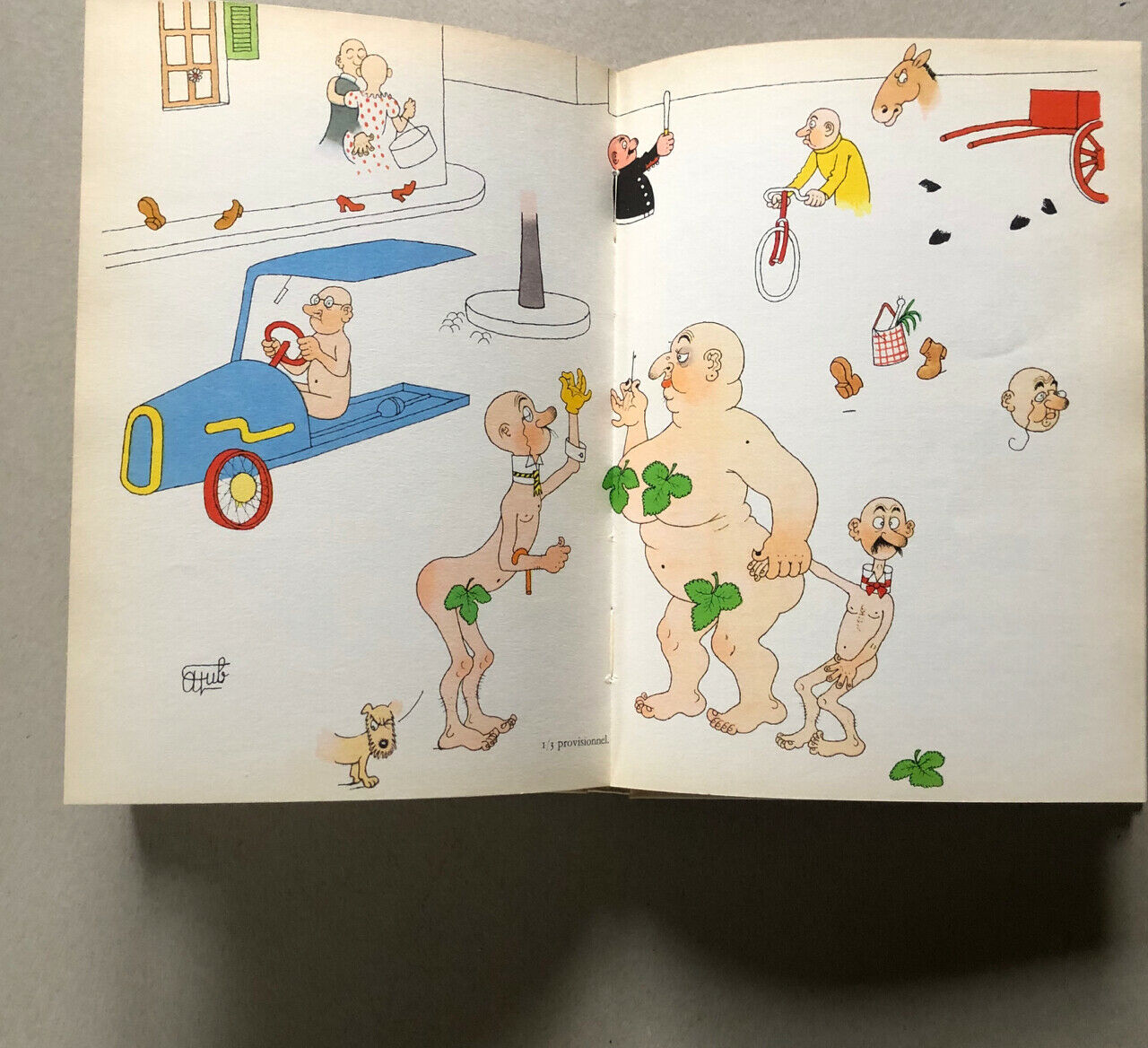 Dubout — General Tax Code — autograph & original signed drawing.