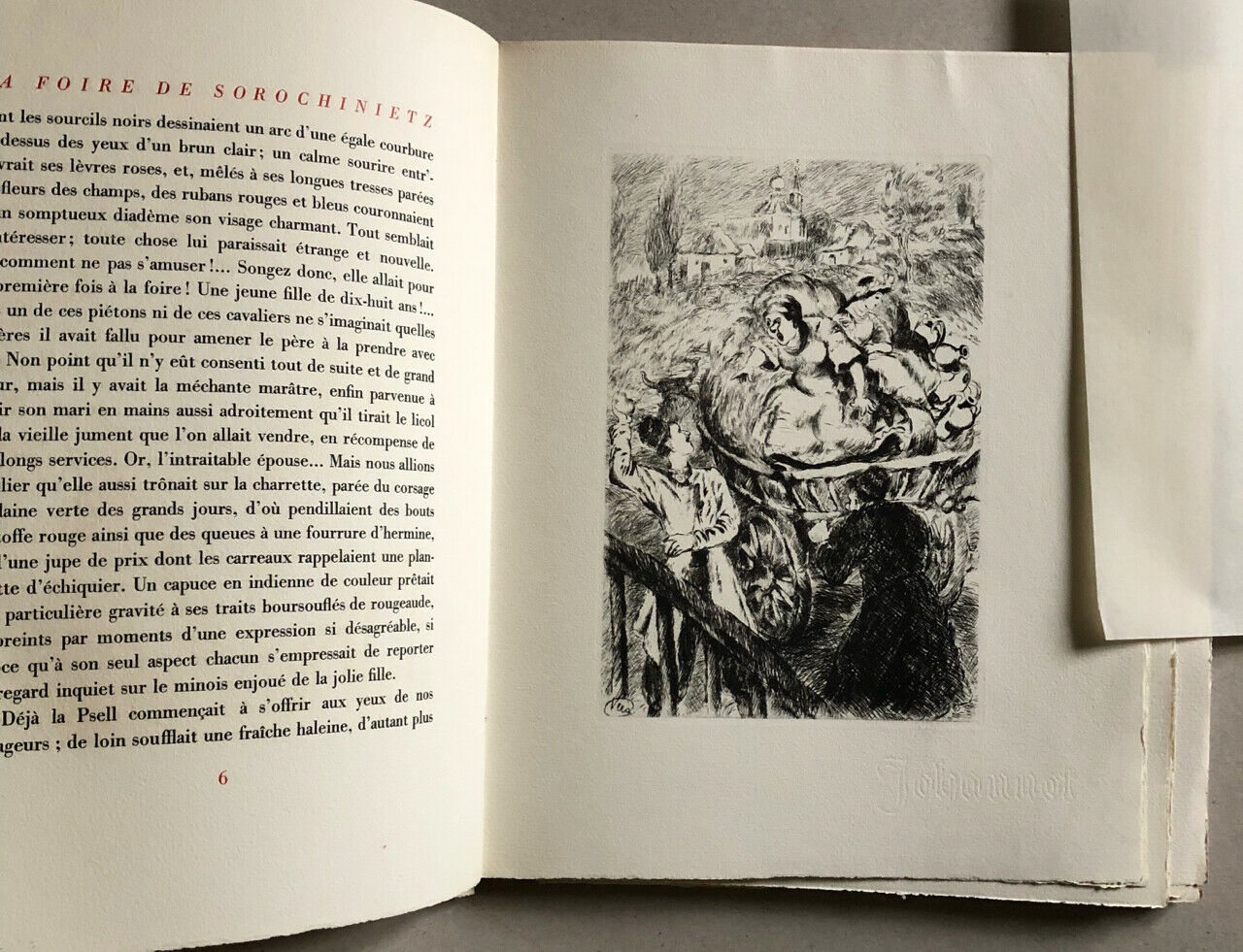 Gogol — La Foire de Sorochinietz — ex. n° sur Pur Fil Johannot — Galatéa — 1945.