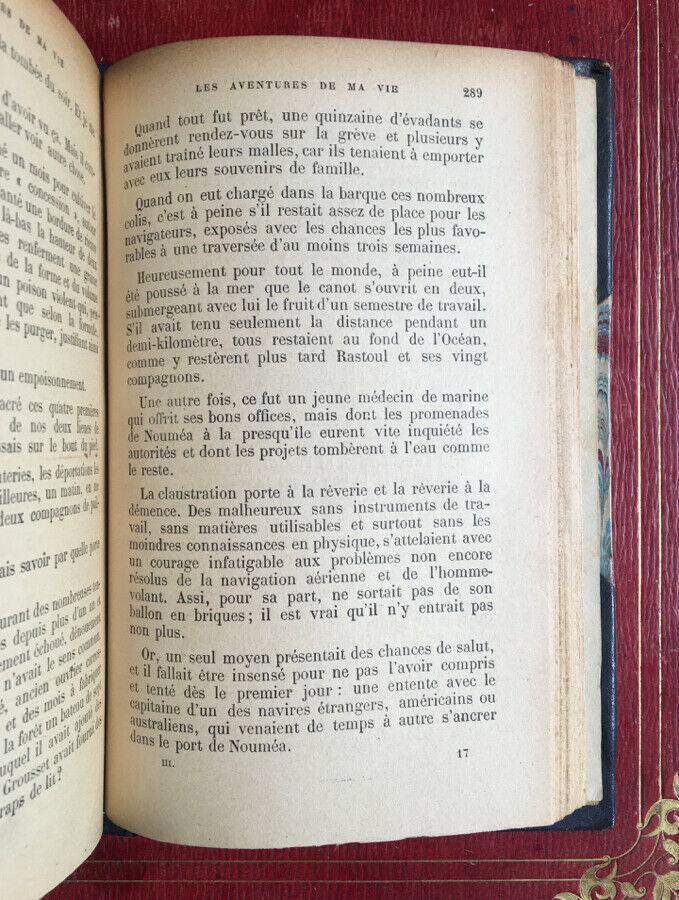 ROCHEFORT - THE ADVENTURES OF MY LIFE - SENDING TO LAISANT - 5 VOL. - P.DUPONT 1896