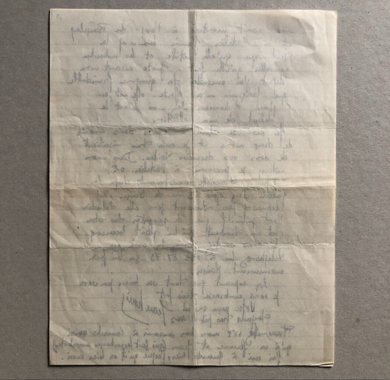 Jean Guiart — Fleuve Sepik Nouvelle Guinée Lettre manuscrite — Kerchache — 1967