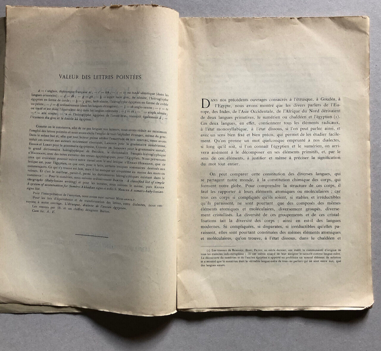 H. de Barenton — L'Origine des grammaires — études orientales — Geuthner — 1925
