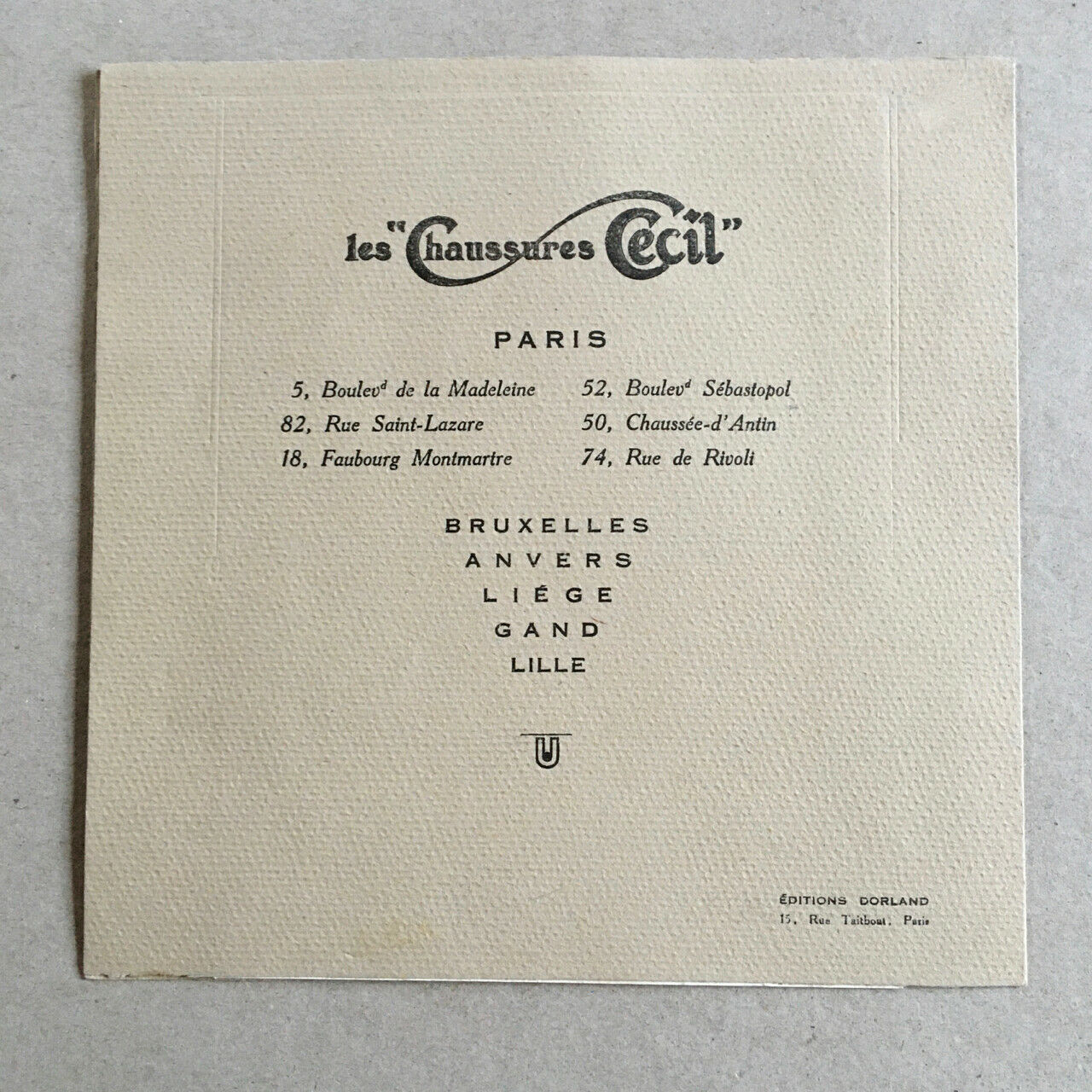 Charles Loupot — Le ruisseau — publicité chaussures Cecil — lithographie — 1925.