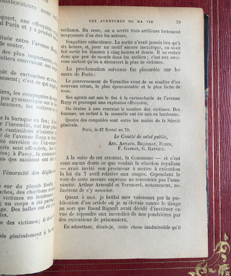 ROCHEFORT - THE ADVENTURES OF MY LIFE - SENDING TO LAISANT - 5 VOL. - P.DUPONT 1896