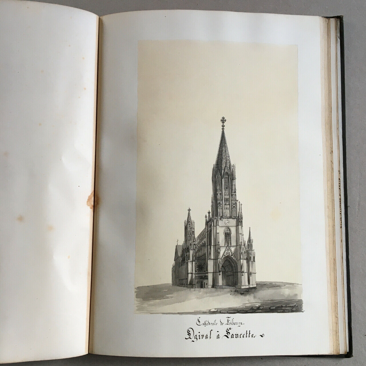 Album d'aquarelles d'architecture, œuvre d'une jeune aristocrate belge — c. 1850