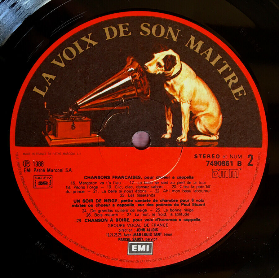 POULENC - SNOW EVENING - VOCAL GROUP OF FRANCE - JOHN ALLDIS - RARE 33RPM LP