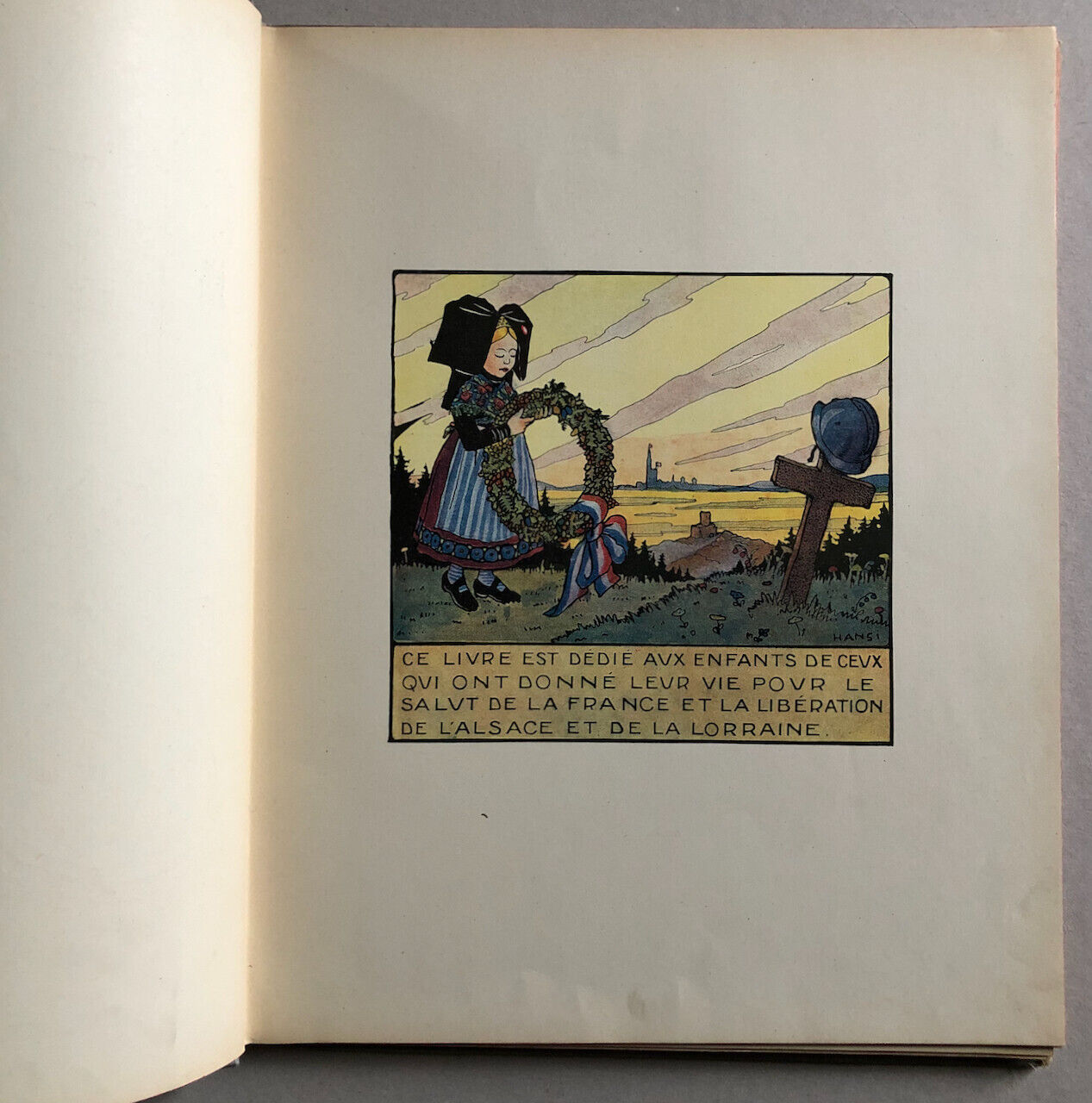 Hansi — L'Alsace heureuse — é.o. signée - envoi autographe — Floury — 1919.