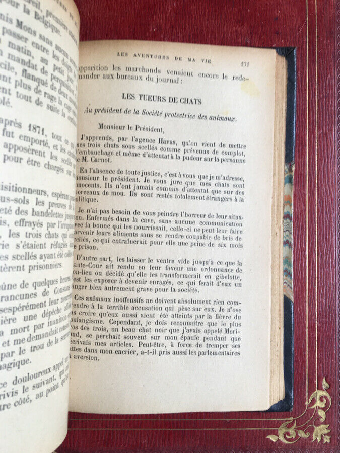 ROCHEFORT - THE ADVENTURES OF MY LIFE - SENDING TO LAISANT - 5 VOL. - P.DUPONT 1896