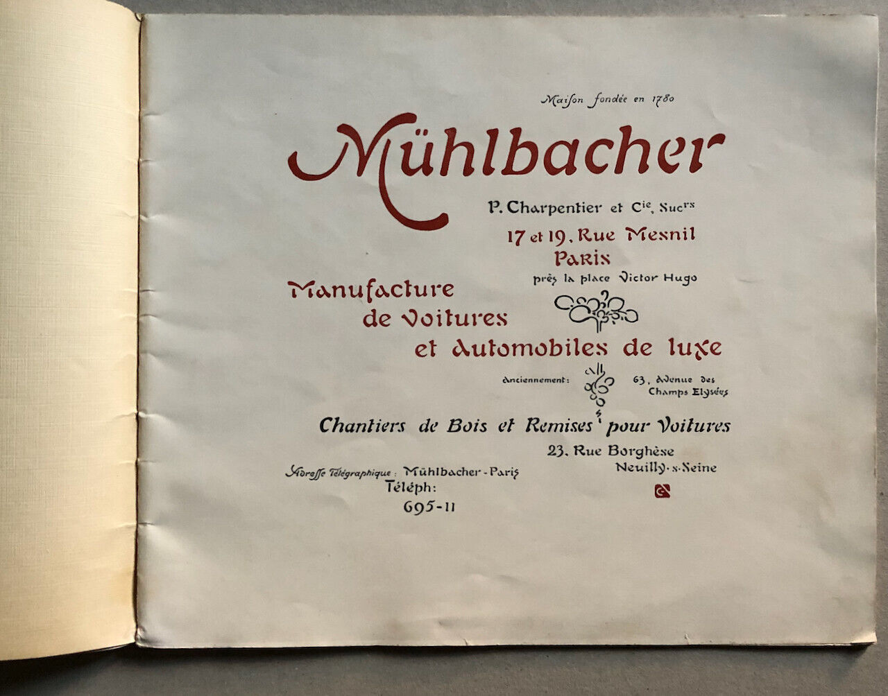 Mühlbacher — Robida, Forain, Steinlen… — Catalogue voitures publicitaire c. 1910