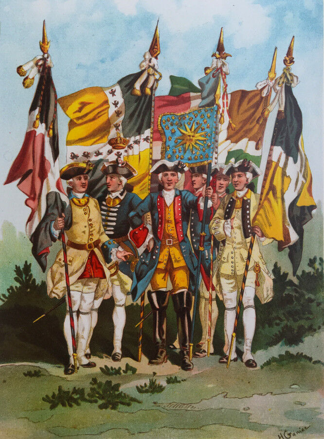 HENRY GANIER - COSTUMES RÉGIMENTS D'ALSACE AU XVIIe - ÉPINAL FROEREISEN - 1882