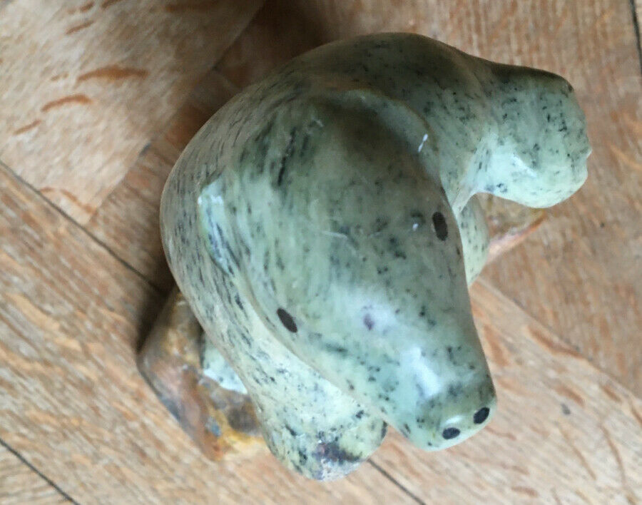 Francis Ruben — standing bear — Inuit sculpture signed under the base.