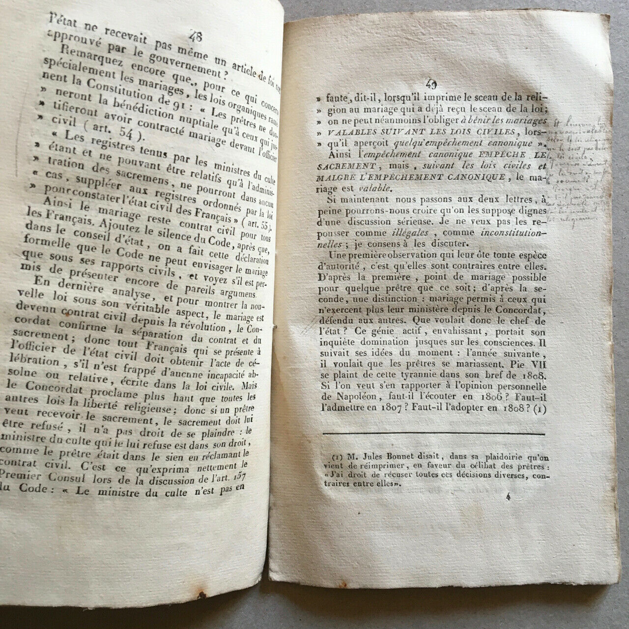 Crémieux, Adolphe — Dissertation sur cette question: L'engagement dans les ordres est-il un empêchement dirimant au mariage? — édition originale — Durand-Belle — 1828