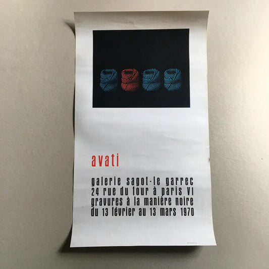 Avati — mezzotint — Exhibition poster at the Sagot-Le Garrec gallery — 1970