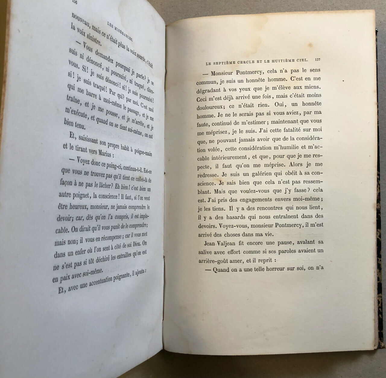 Victor Hugo — Les Misérables — édition originale — 10 vol. — Pagnerre — 1862.