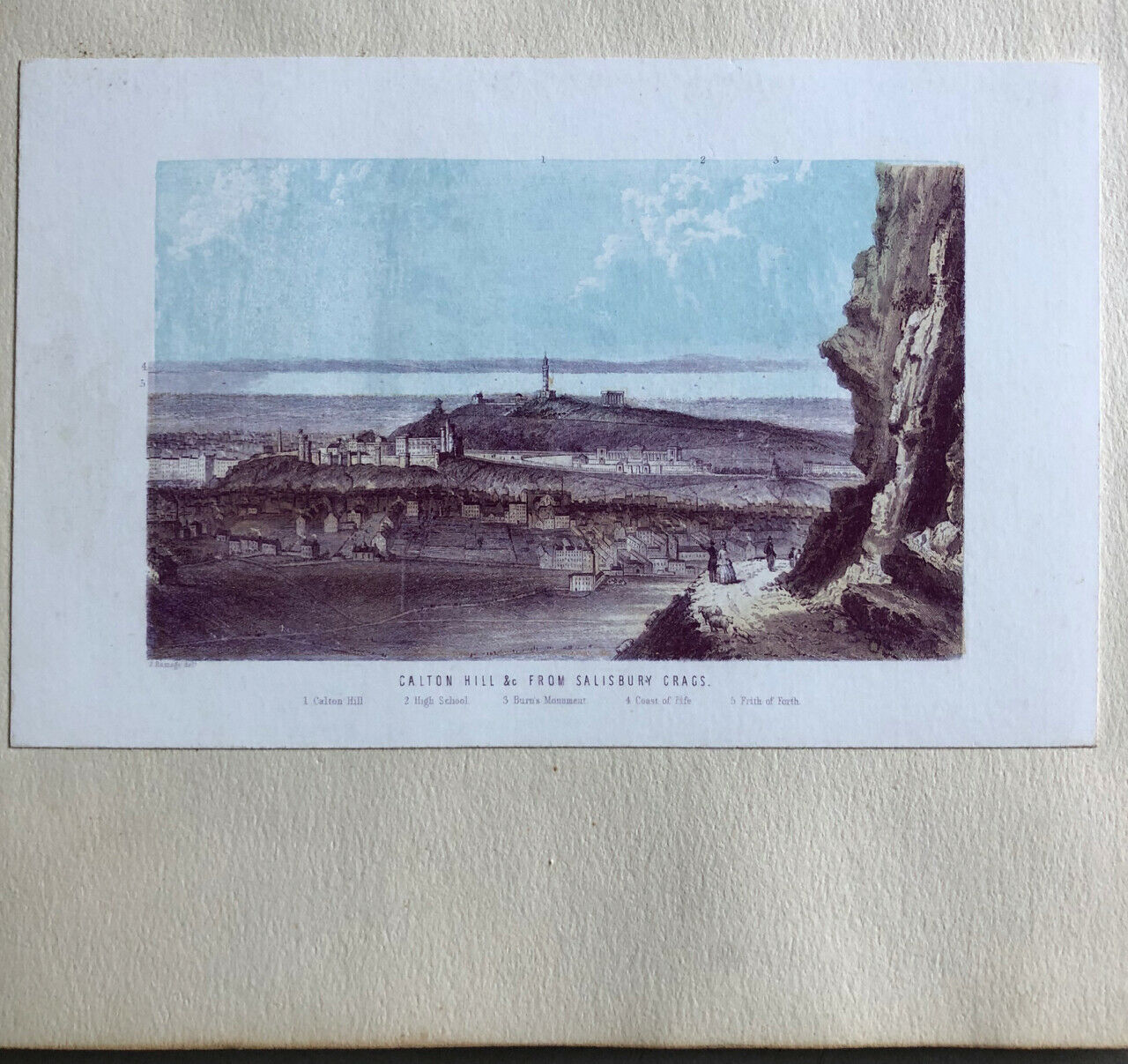 J. Ramage — The City of Edinburgh — Album de 10 lithographies couleur — c. 1850.