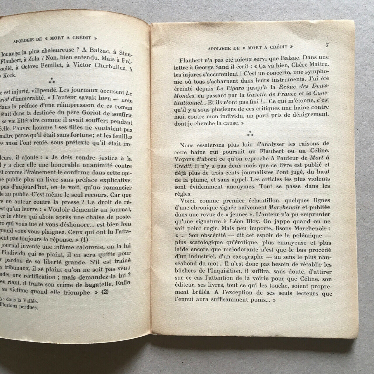 Robert Denoel — Apology of Death on Credit — É.O. — Denoel & Steele — 1936.