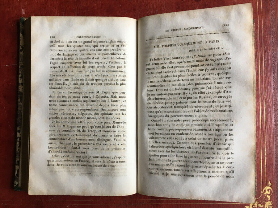 JACQUEMONT - VOYAGE DANS L'INDE - 2 VOL.- É.O. - GRANDE CARTE - FOURNIER - 1833
