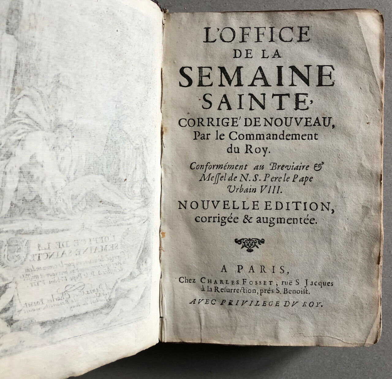 The Holy Week Office — binding with the arms of Louis XIV — Fosset — 1680.